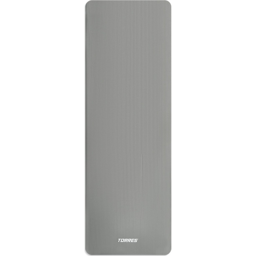 Коврик для йоги TORRES SOFT, YL10108, NBR(синт.каучук), толщина 0,8 см, серый