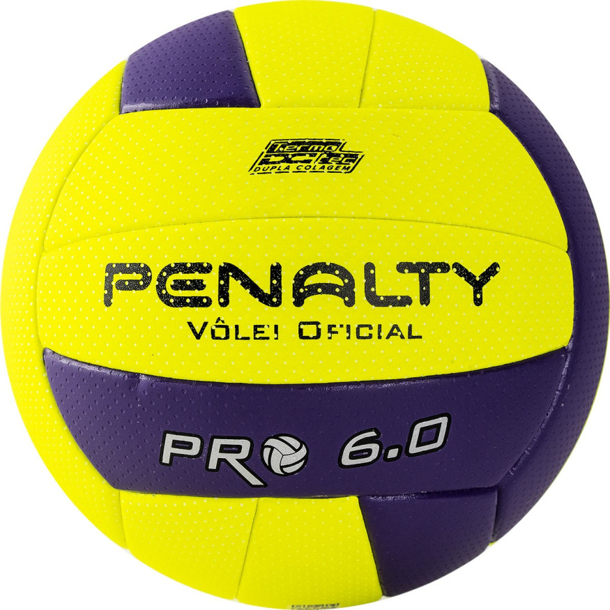 СЦ*Мяч вол  PENALTY BOLA VOLEI 6 0 PRO, 5416042420-U, р 5, микрофибра, термосшивка, желт-фиол