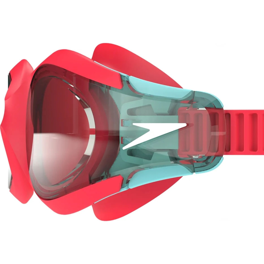 Очки для плав. детск. SPEEDO Hydrosity Jr, 8-00446317632, ДЫМЧАТЫЕ линзы, красная оправа