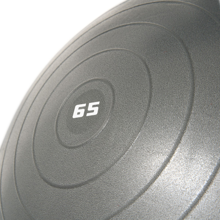 Мяч гимн. TORRES, FB122565, диам. 65 см, эласт. ПВХ,с защ. от взрыва, с насосом, серый