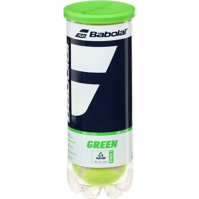 Мяч теннисный детский BABOLAT Green, 3 шт., войлок, шерсть, резина