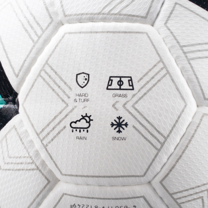 Мяч футб. TORRES Pro, F323985, р.5, 32 панел. EPU-Microf, 4 подкл. слоя, ручная сшивка, бело-мультик
