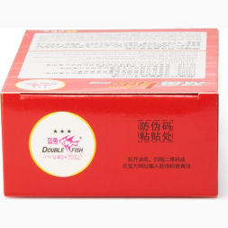 Мяч для наст. тенниса DOUBLE FISH 3***, V111F, диам. V40+мм, ITTF Appr,плаcтик,упак.6 шт, белый