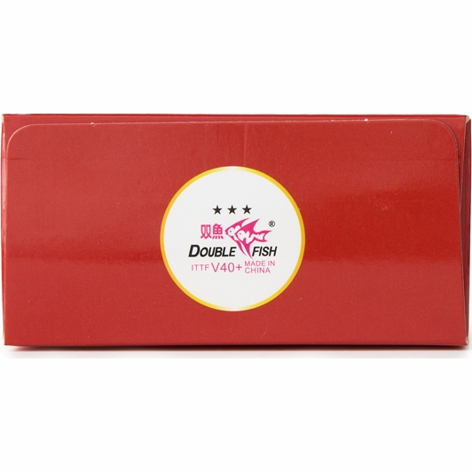 Мяч для наст. тенниса DOUBLE FISH 3***, V111F, диам. V40+мм, ITTF Appr,плаcтик,упак.6 шт, белый