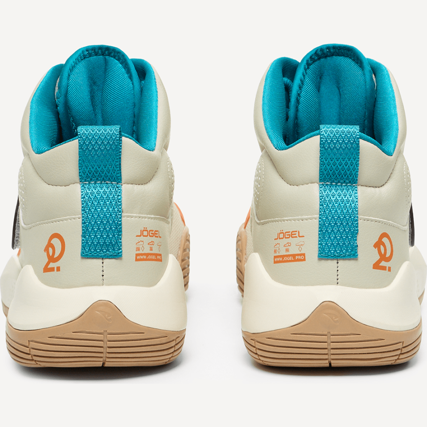 Кроссовки баскетбольные JÖGEL Launch 2.0 MID, бежевый/оранжевый