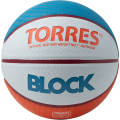 Мяч баск. TORRES Block, B023167, р.7, резина, нейлон. корд, бут. камера, светл-серо-сине-оранжевый