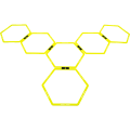 Набор шестиугольных напольных обручей JOGEL Agility Hoops JA-216, 6 шт.