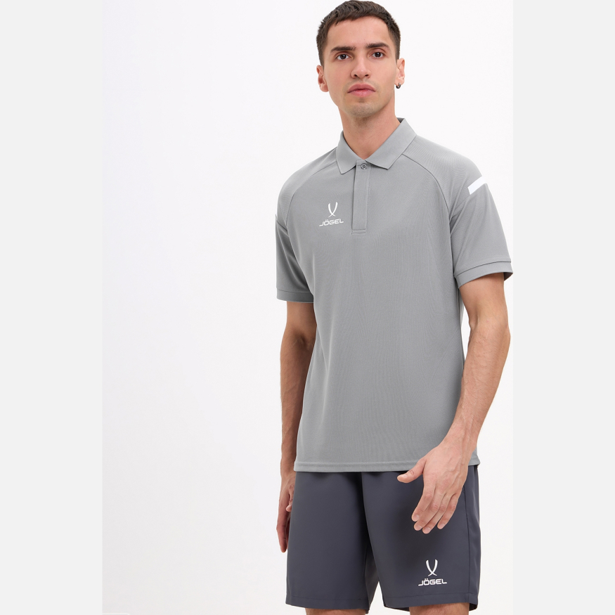 Поло JOGEL CAMP 2 Poly Polo, серый