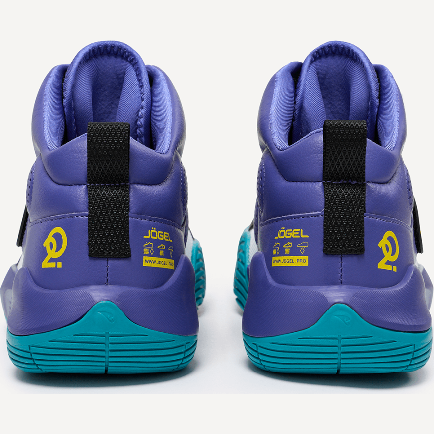 Кроссовки баскетбольные JÖGEL Launch 2.0 MID, белый/фиолетовый/голубой