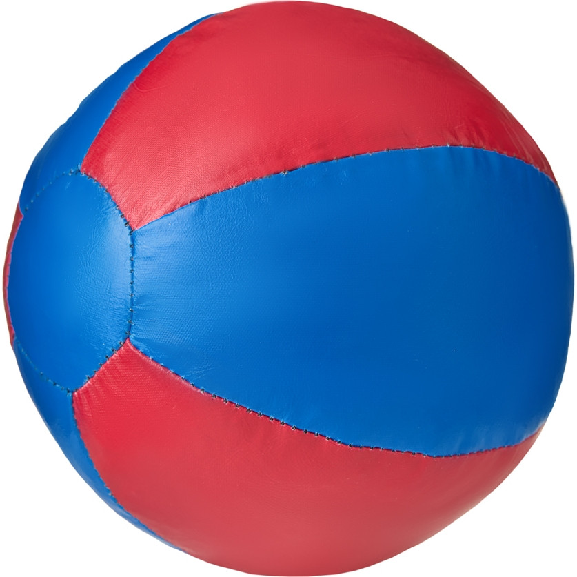 Медбол 3C143-K64, 1кг, иск кожа, наполнитель резиновая крошка, диам  16 см, маш сшивка, сине-красный