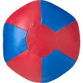 Медбол 3C143-K64, 1кг, иск кожа, наполнитель резиновая крошка, диам  16 см, маш сшивка, сине-красный