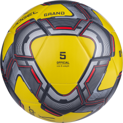 Мяч футбольный JOGEL Grand №5, желтый/серый/красный