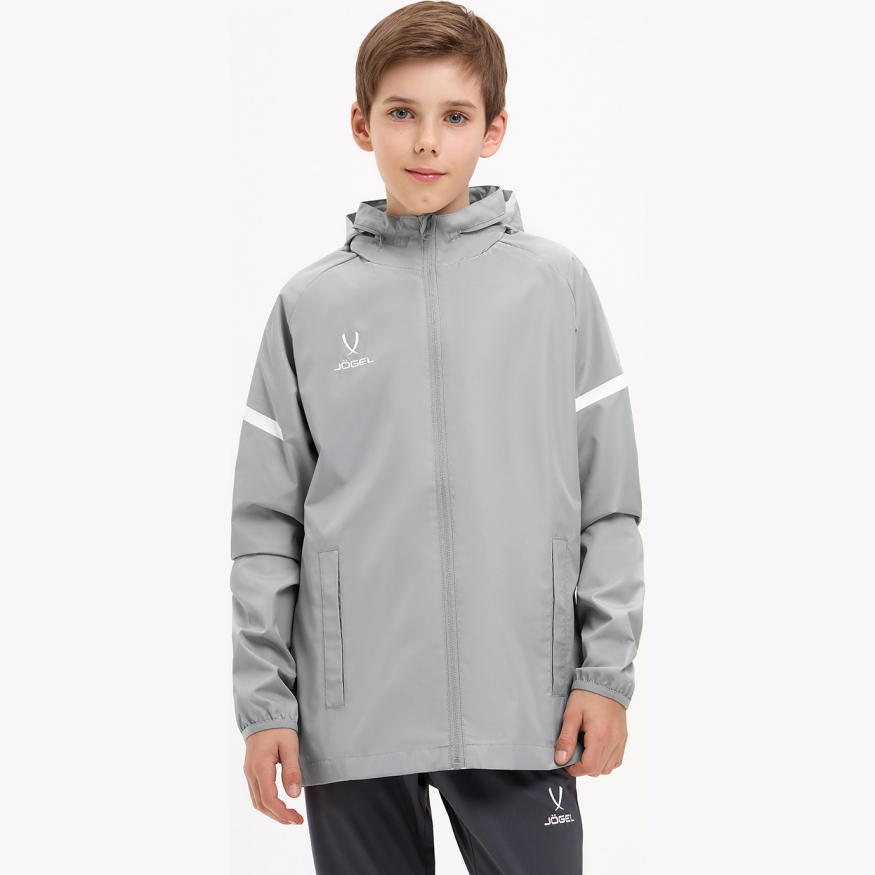 Куртка ветрозащитная JÖGEL CAMP 2 Rain Jacket, серый, детский