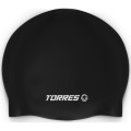 Шапочка для плав  TORRES, SW-12507BK, черный, силикон