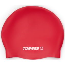 Шапочка для плав. TORRES, SW-12507BK, черный, силикон