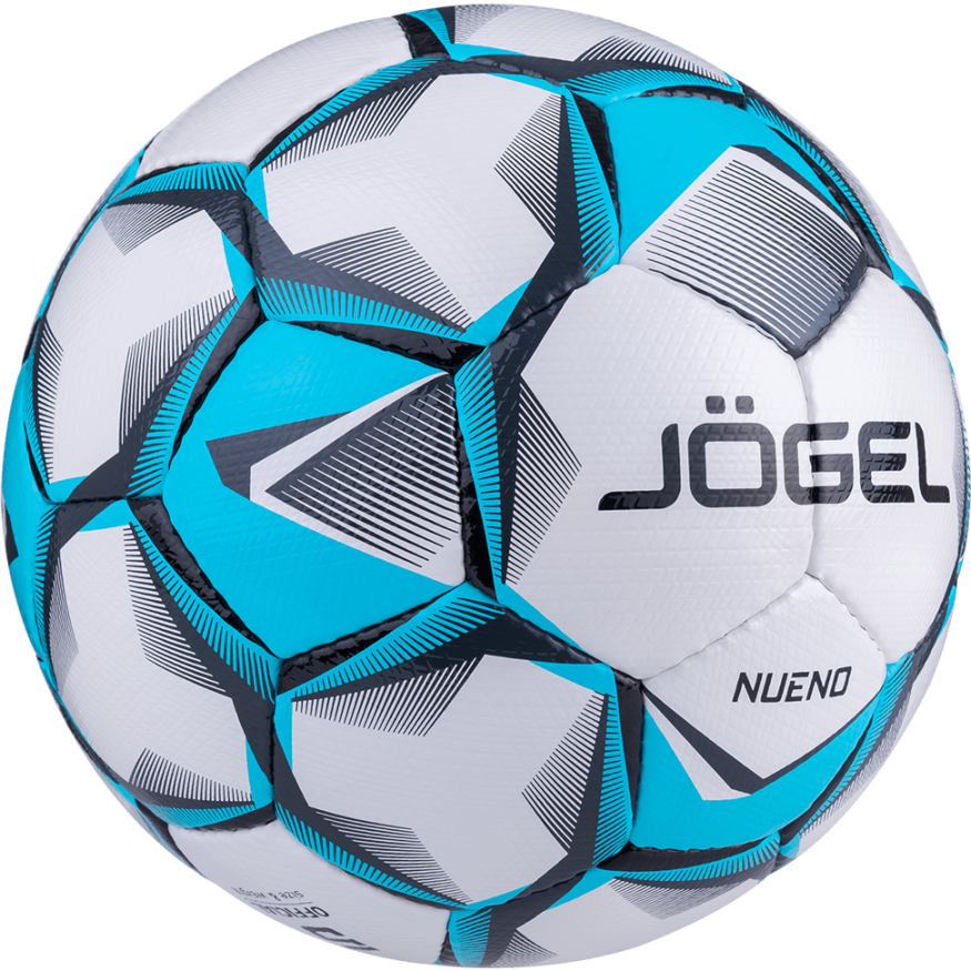 Мяч футбольный JOGEL Nueno №5, белый/голубой/черный