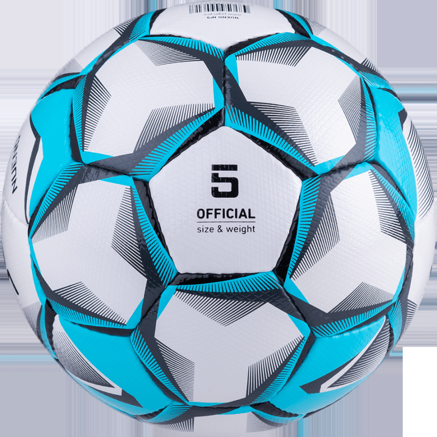 Мяч футбольный JOGEL Nueno №5, белый/голубой/черный
