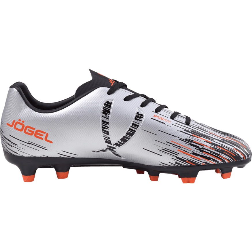 БЕЗ УПАКОВКИ Бутсы футбольные JOGEL Rapido FG Silver/black