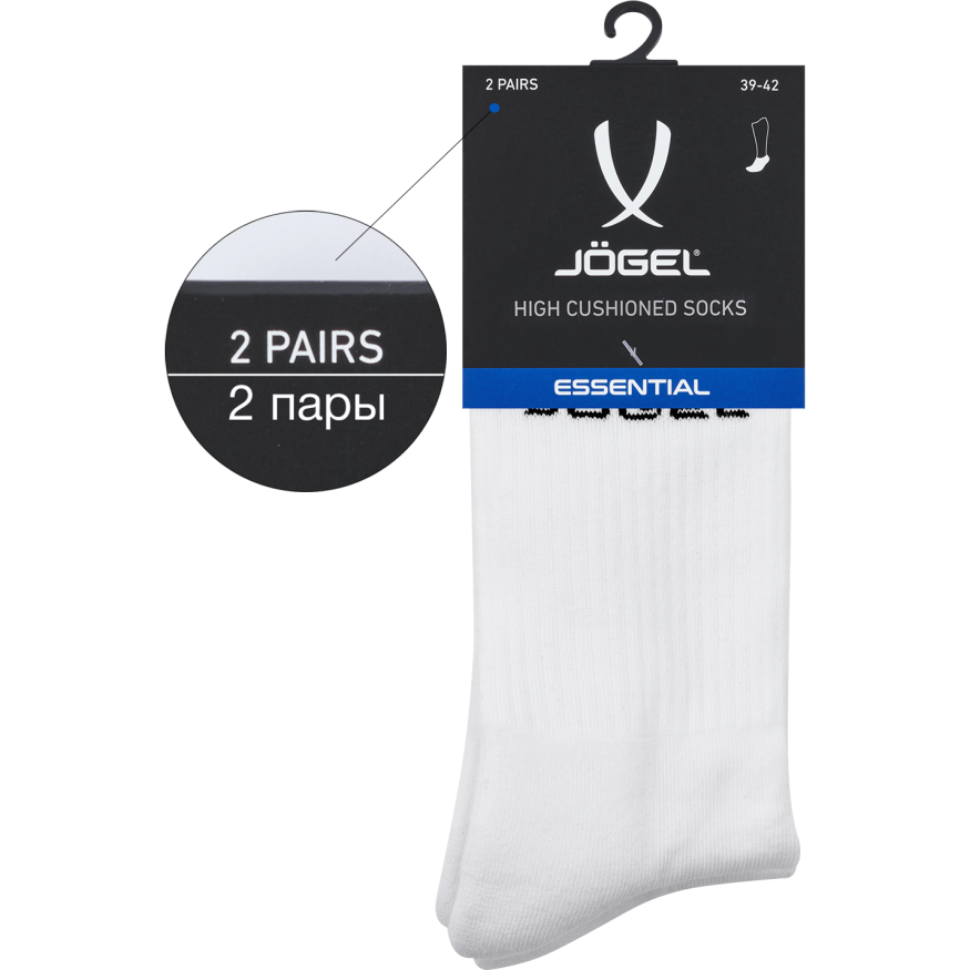 Носки высокие JÖGEL ESSENTIAL High Cushioned Socks, белый