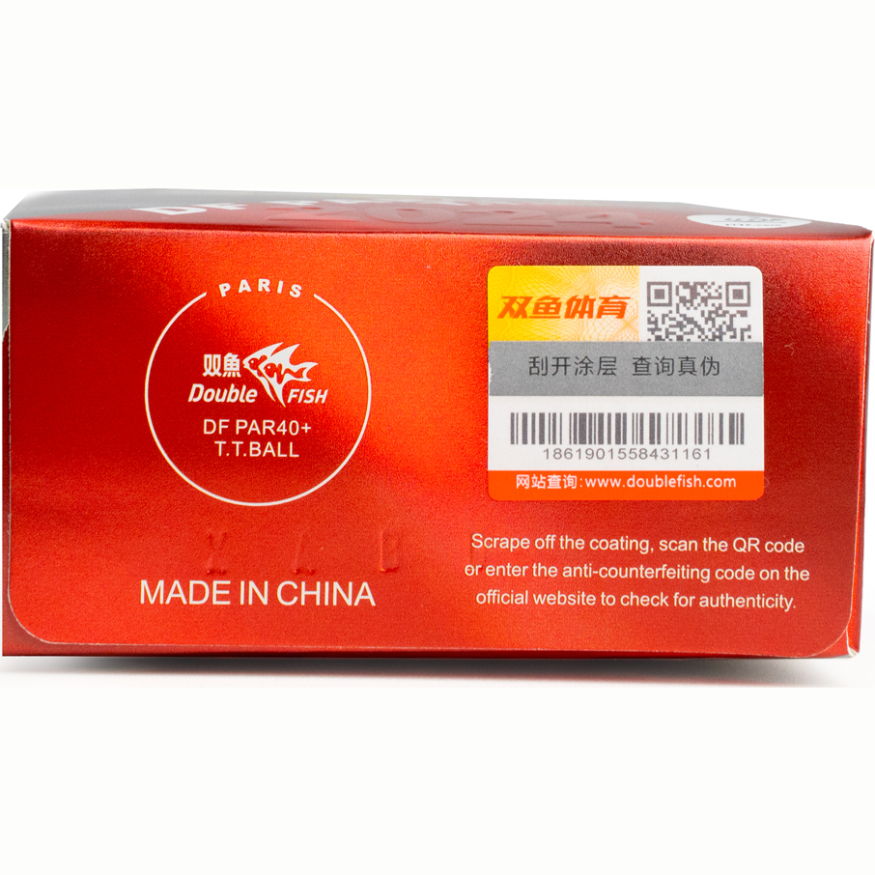 Мяч для настольного тенниса DOUBLE FISH PARIS 2024 Olympic Games 3***, PAR40+, ITTF Approved, 6шт.