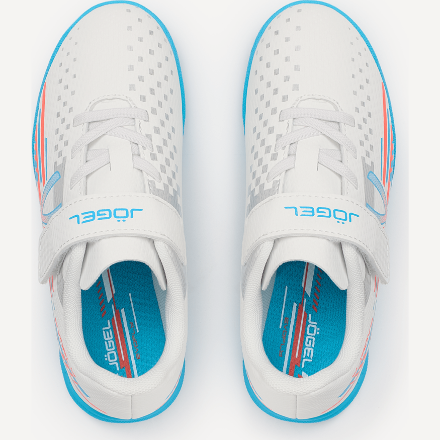 Бутсы зальные JOGEL Evofly IN Talant White/blue, детский