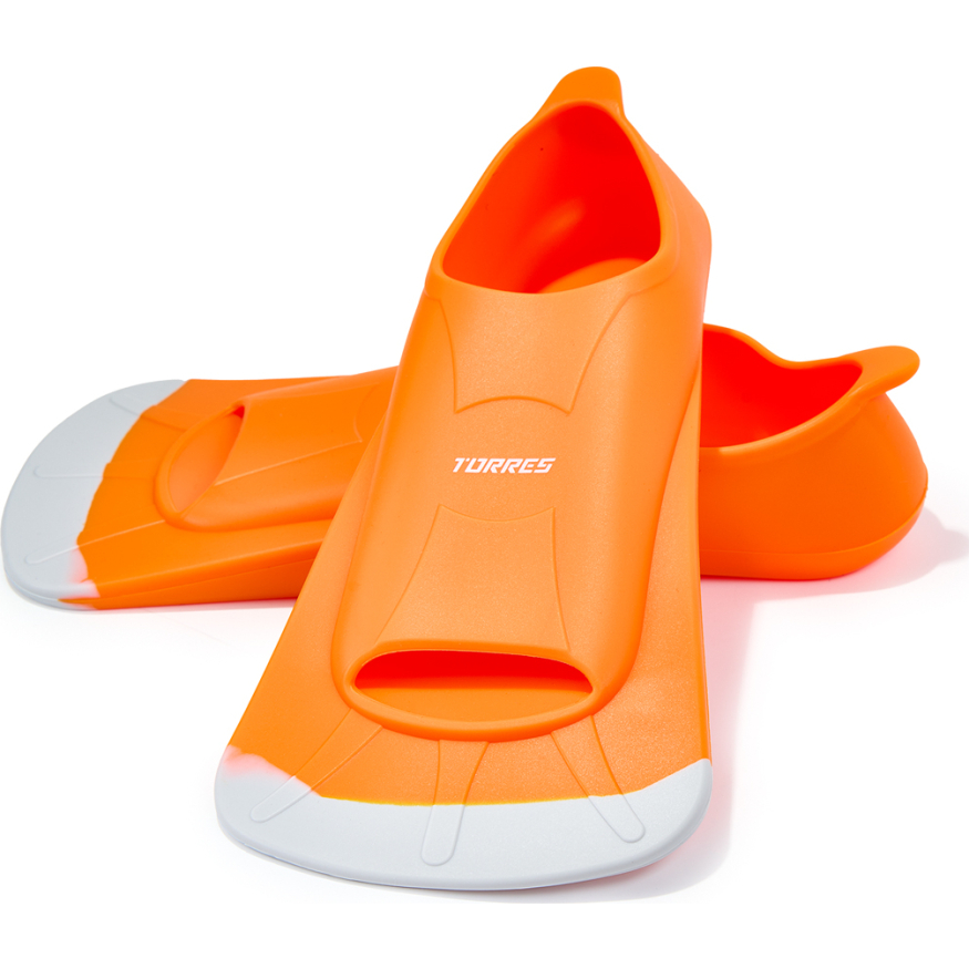 Ласты для бассейна TORRES F02, SWF022400GR, р. EU 32-34 (XXXS), салатово-серый