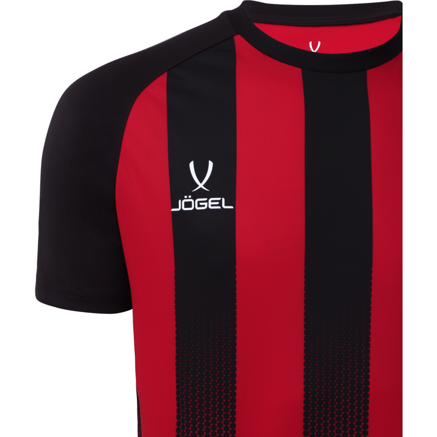 Футболка игровая JOGEL CAMP Striped Jersey, красный/черный, детский