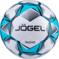 Мяч футбольный JOGEL Nueno №4, белый/голубой/черный