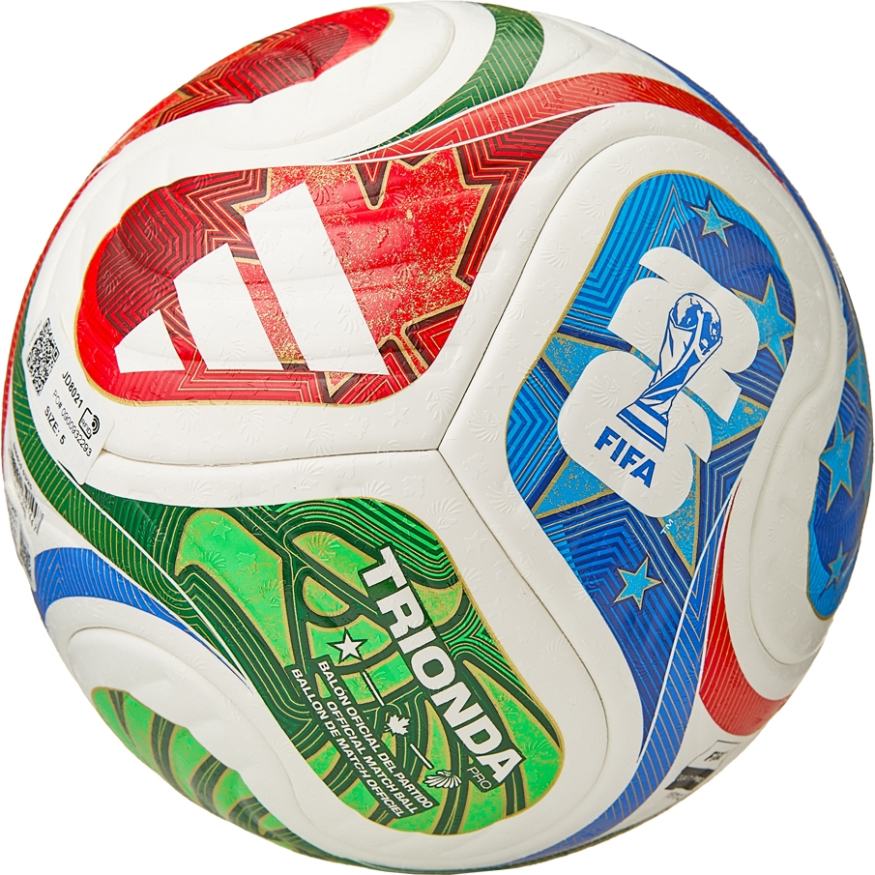 Мяч футб. ADIDAS WC26 Trionda PRO, JD8021, р.5, FIFA Quality Pro, 4 пан, ПУ, термосш, мультиколор