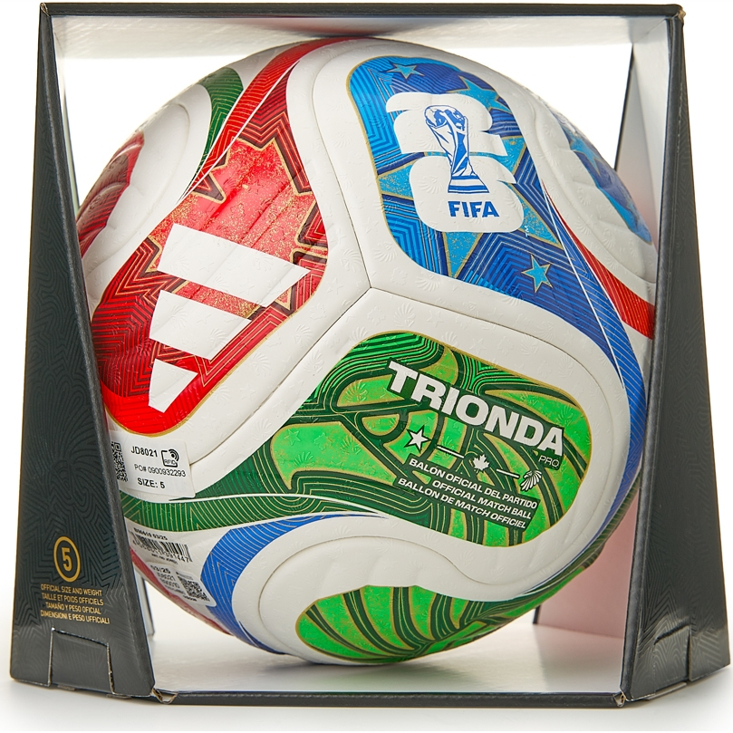 Мяч футб. ADIDAS WC26 Trionda PRO, JD8021, р.5, FIFA Quality Pro, 4 пан, ПУ, термосш, мультиколор