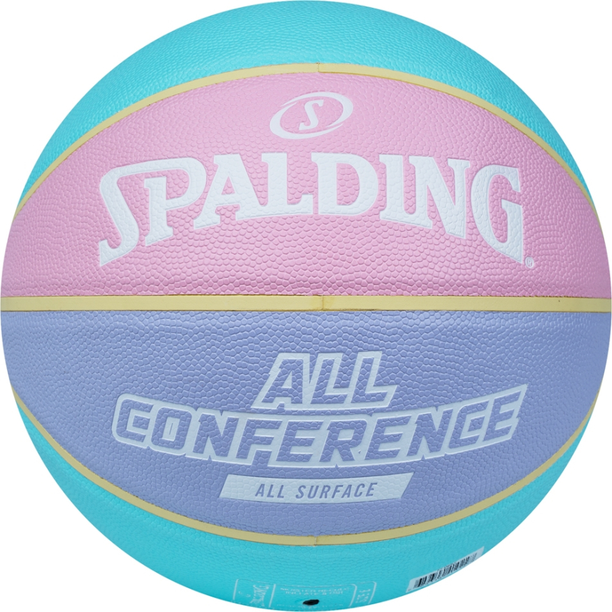 Мяч баск. SPALDING All Conference р.6, 77065z, композит, голубо-розовый