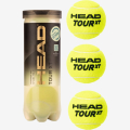 Мяч теннисный HEAD Tour XT 3B, 570823, уп.3 шт,одобр.ITF,сукно,нат.резина,желтый