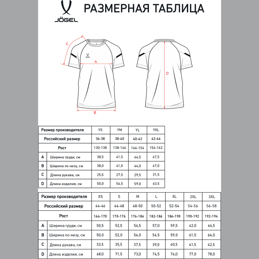 Футболка тренировочная JOGEL CAMP 2 CVC Training Tee, серый