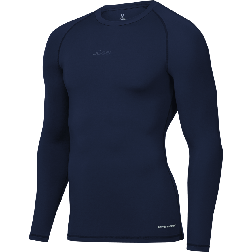 Футболка компрессионная с длинным рукавом JÖGEL PerFormDRY Baselayer Tee LS 2, темно-синий