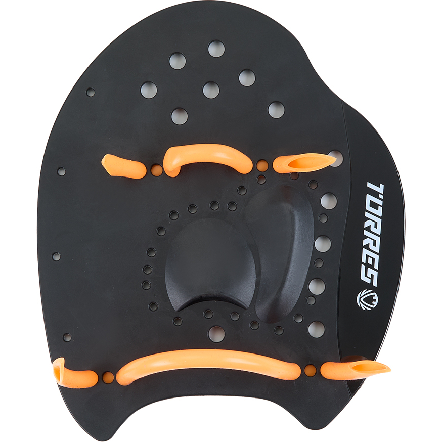 Лопатки для плавания TORRES, Арт.SWP112401BL, р.S, черно-желтый