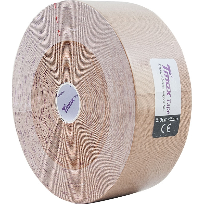 Тейп кинезиологический Tmax 22m Extra Sticky Biege (5 см x 22 м), 223211, телесный