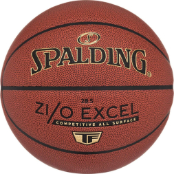 Мяч баск  SPALDING TF ZiO Excel, 76940z, р 7, композит  кожа (ПУ), коричнево-черный