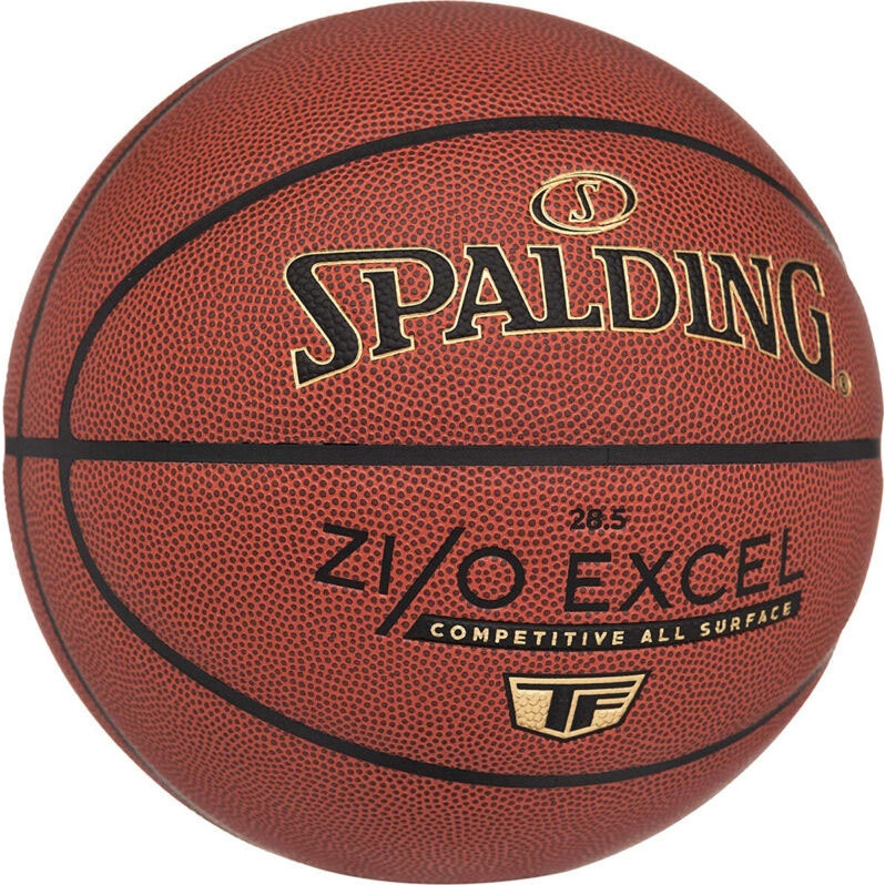 Мяч баск  SPALDING TF ZiO Excel, 76940z, р 7, композит  кожа (ПУ), коричнево-черный