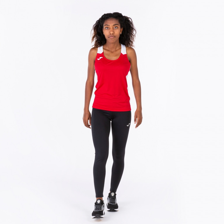 Майка на бретельках RECORD II Красный-белый