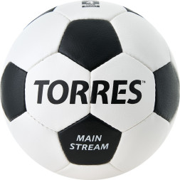 Мяч футб  TORRES Main Stream, F30184,р 4, 32 пан  ПУ, 4 под  слоя, руч  сшив , бело-черный