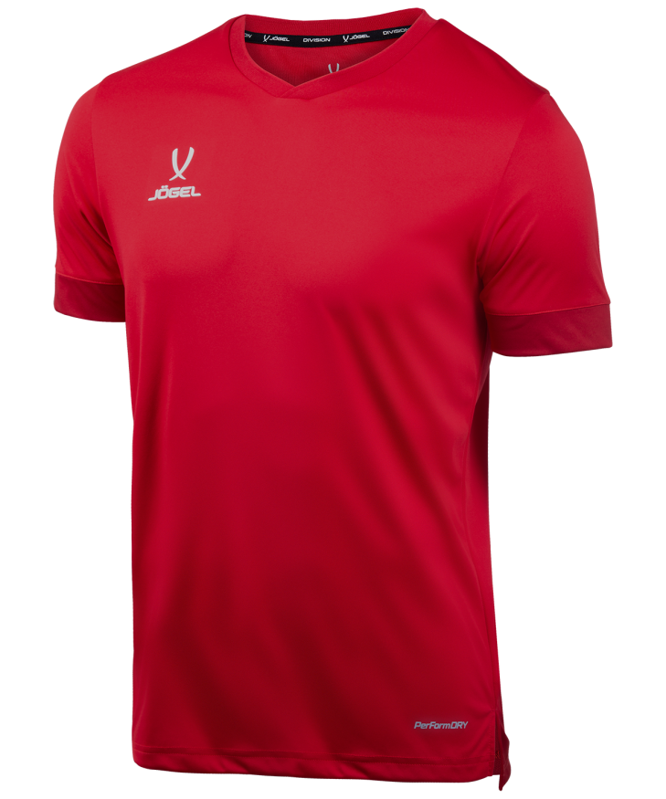 Футболка игровая JOGEL DIVISION PerFormDRY Union Jersey, красный/ темно-красный/белый