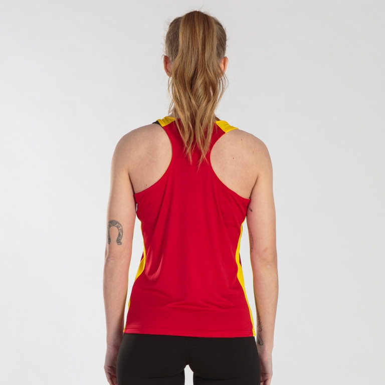 Майка на бретельках RECORD II Красный-желтый