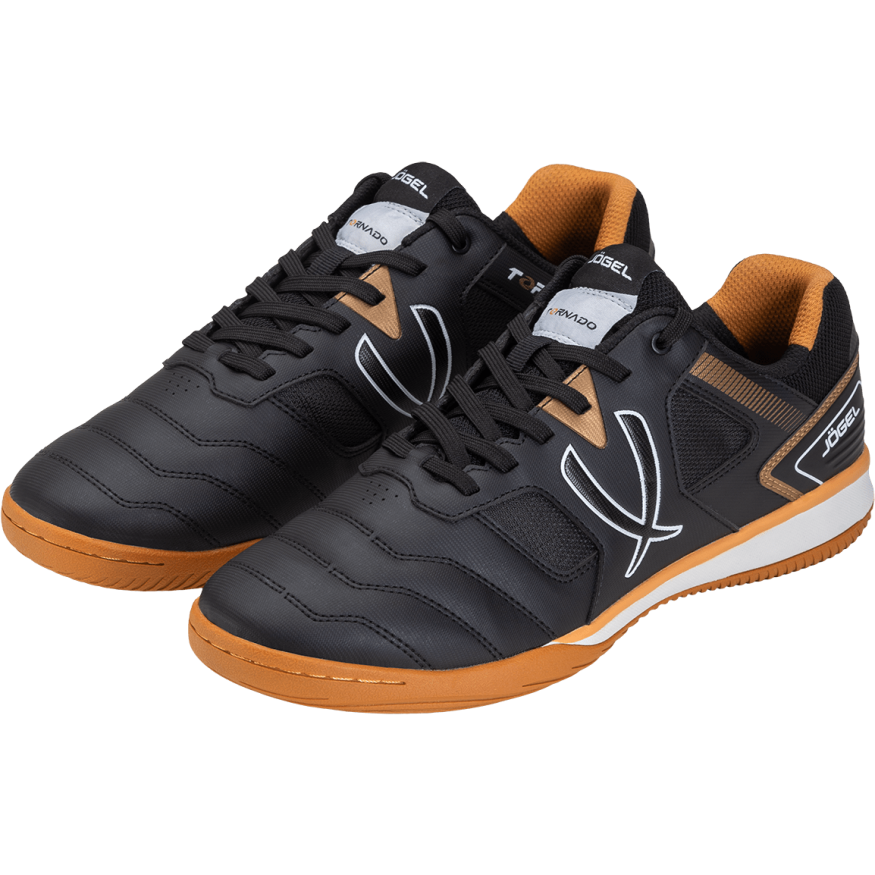 БЕЗ УПАКОВКИ Бутсы зальные JÖGEL Tornado 2.0 Black/gold