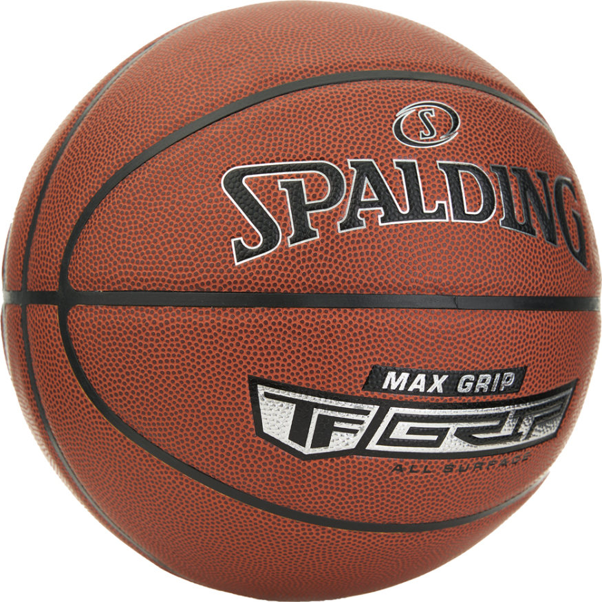 Мяч баск. SPALDING TF Max Grip  76873Z, р.7, композит. кожа (ПУ), коричнево-черный