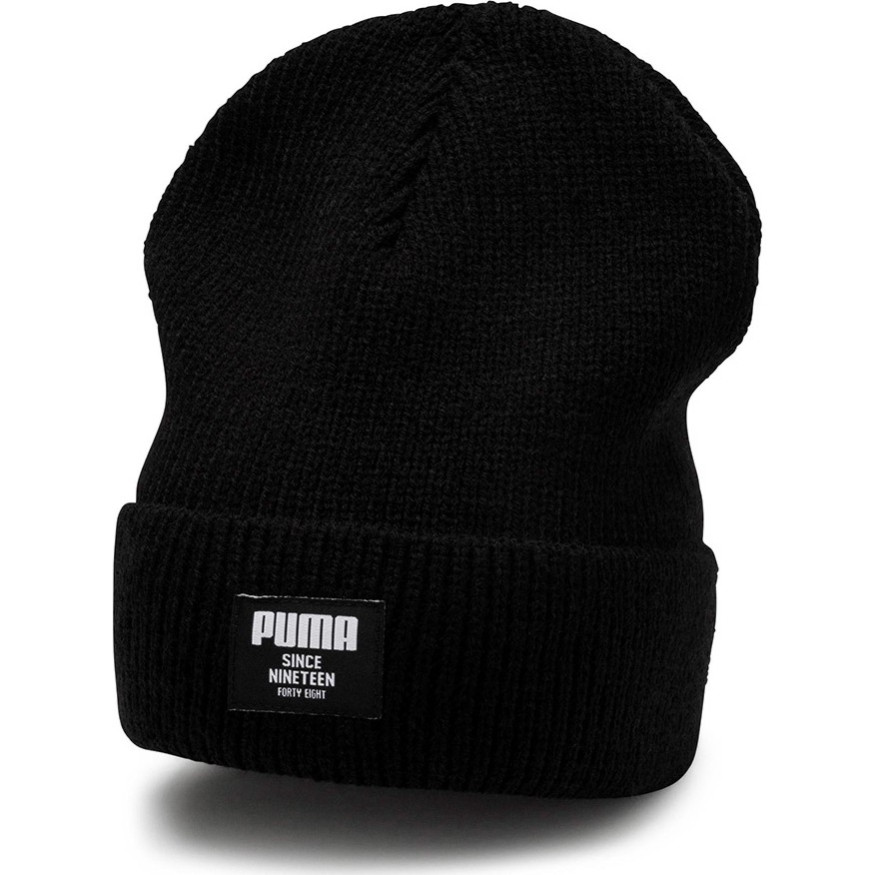 Шапка PUMA Ribbed Classic Beanie, 02170901, 100% акрил, черный