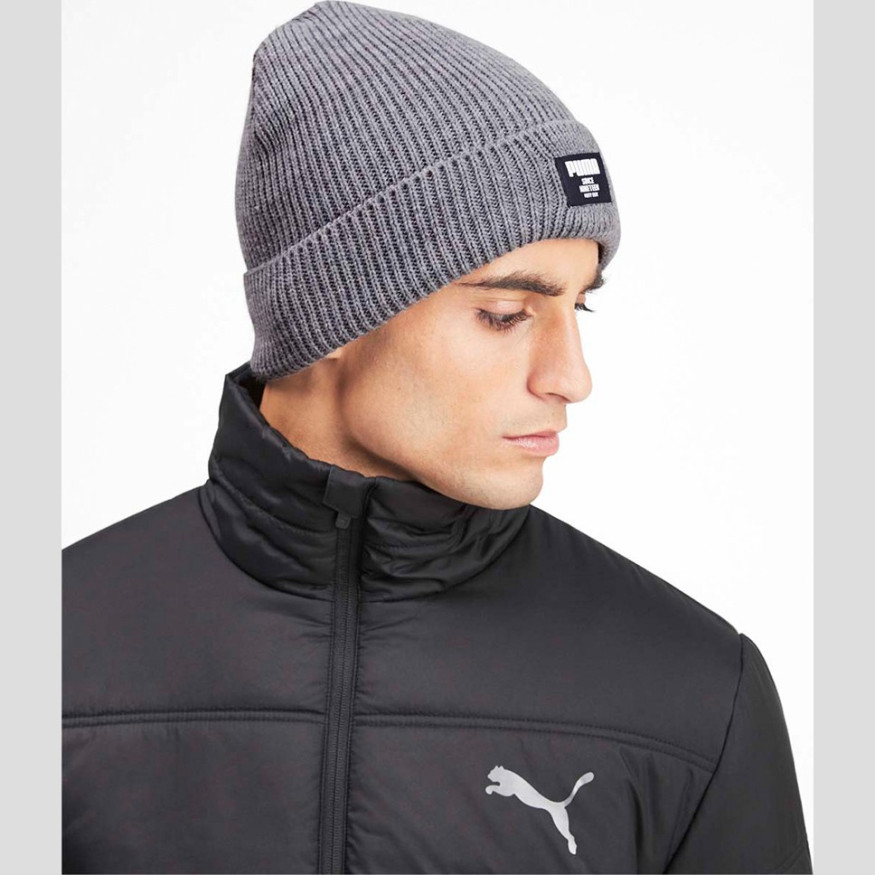 Шапка PUMA Ribbed Classic Beanie, 02170901, 100% акрил, черный