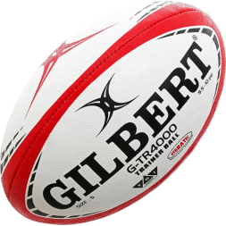 Мяч для регби GILBERT G-TR4000, 42097805, р.5, резина, ручная сшивка, бело-красно-черный