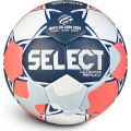 Мяч ганд. SELECT Ultimate EHF Euro Men Replica v26, 3571854749, р.2, ПУ, руч.сш, бело-сине-коралл