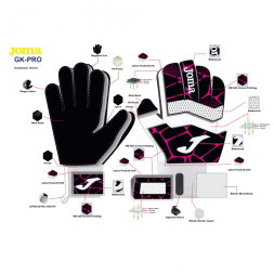 Вратарские перчатки JOMA GUANTES PORTERO GK- PRO NEGRO ORO