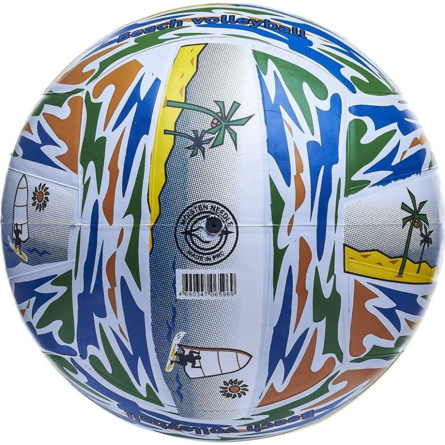 Мяч волейбольный Atemi TROPIC, резина, цветной, литой , окруж 65-67